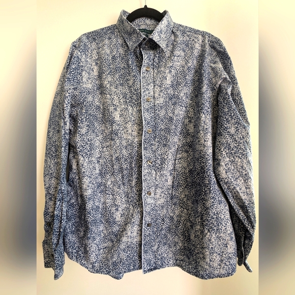 Perry Ellis Printed Shirt L - Picture 1 of 8